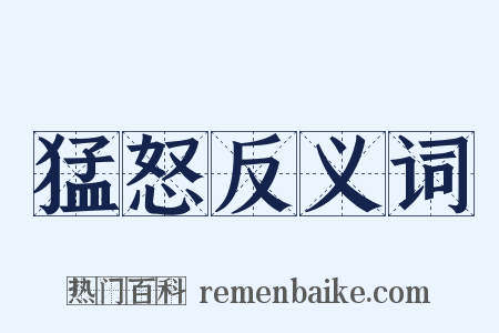 猛怒反义词是什么意思的图片